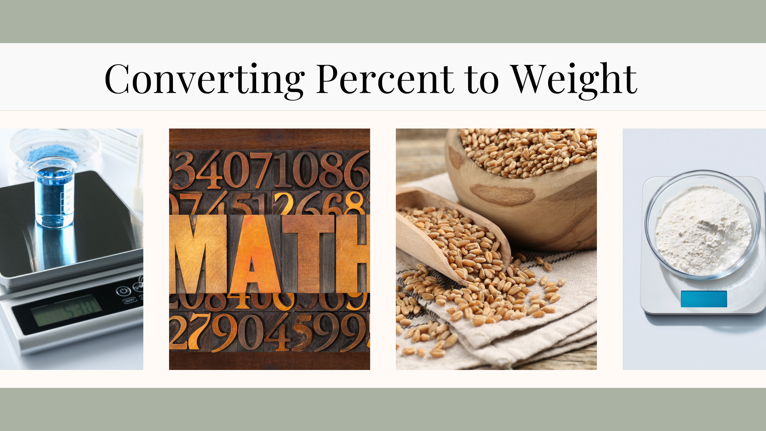 Converting formula percentages to weight in grams and ounces