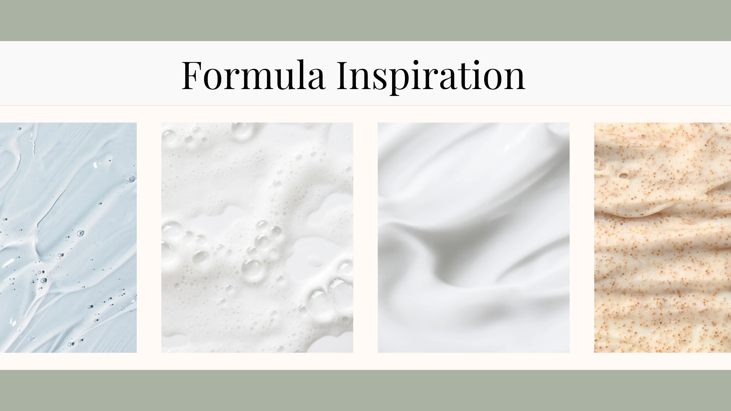 Formula inspiration for soap and cosmetic recipes
