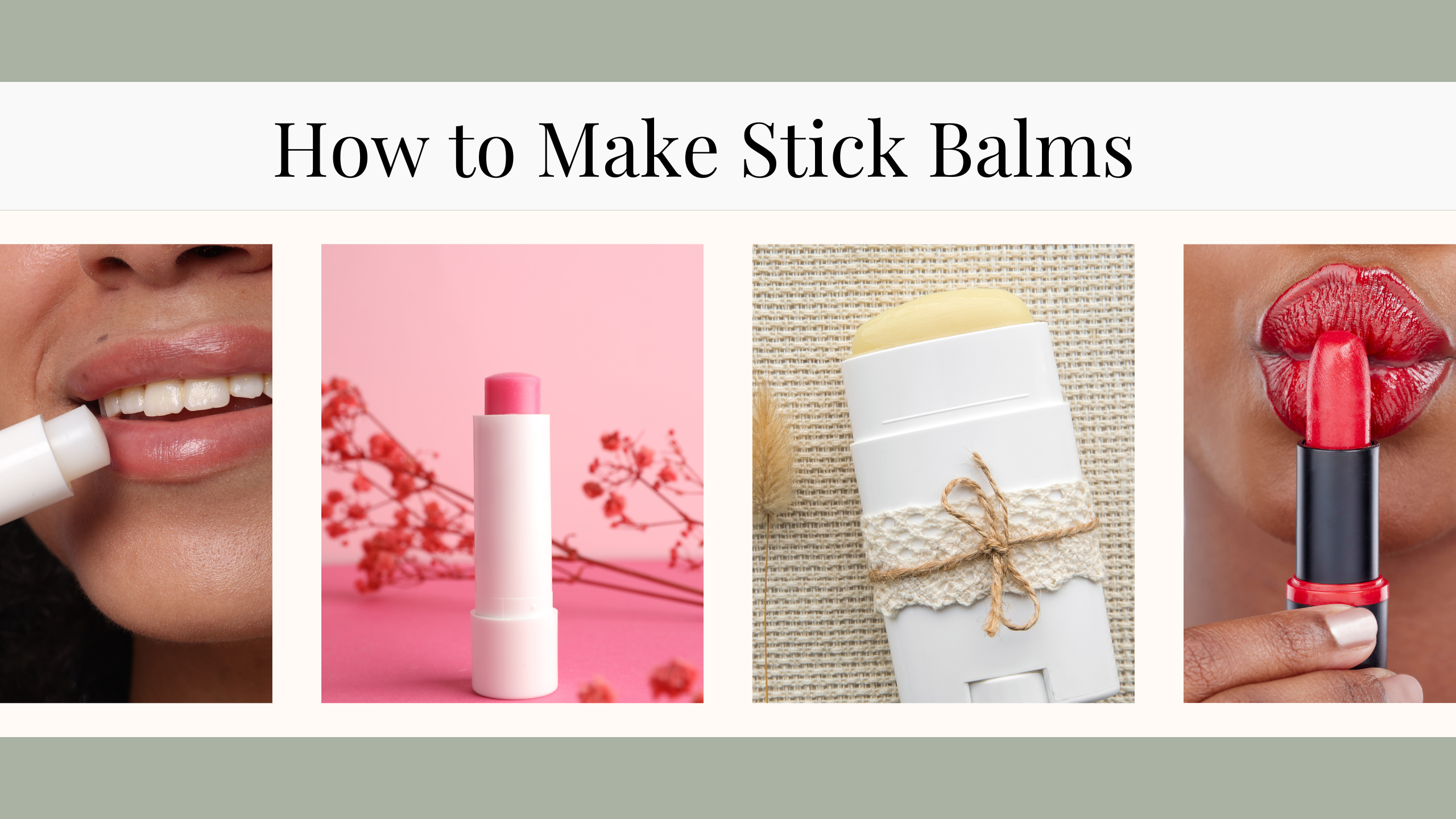 How to make stick balms including lip balm and solid lotion bars