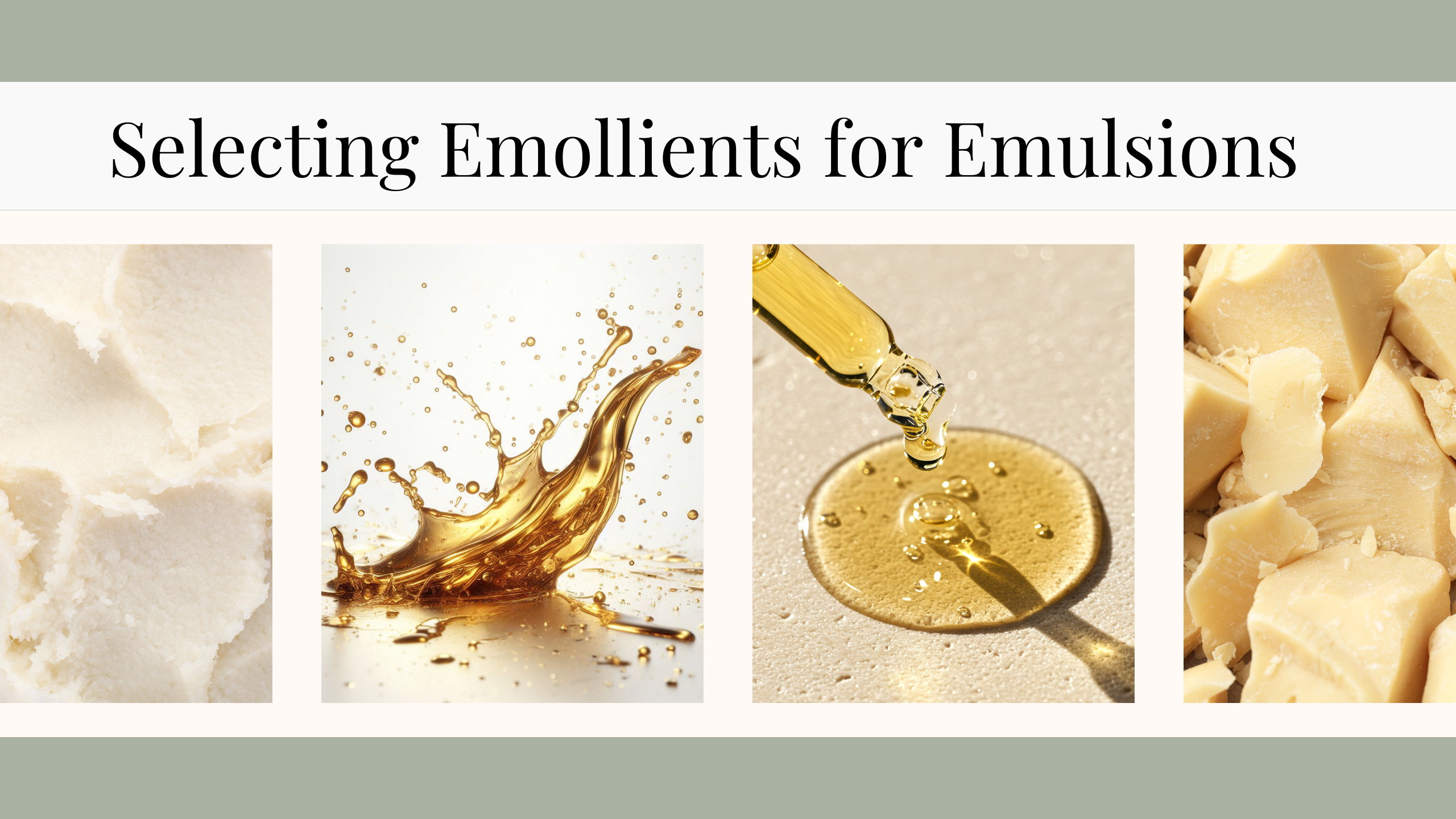 Guide to selecting emollients for lotion and cream formulations
