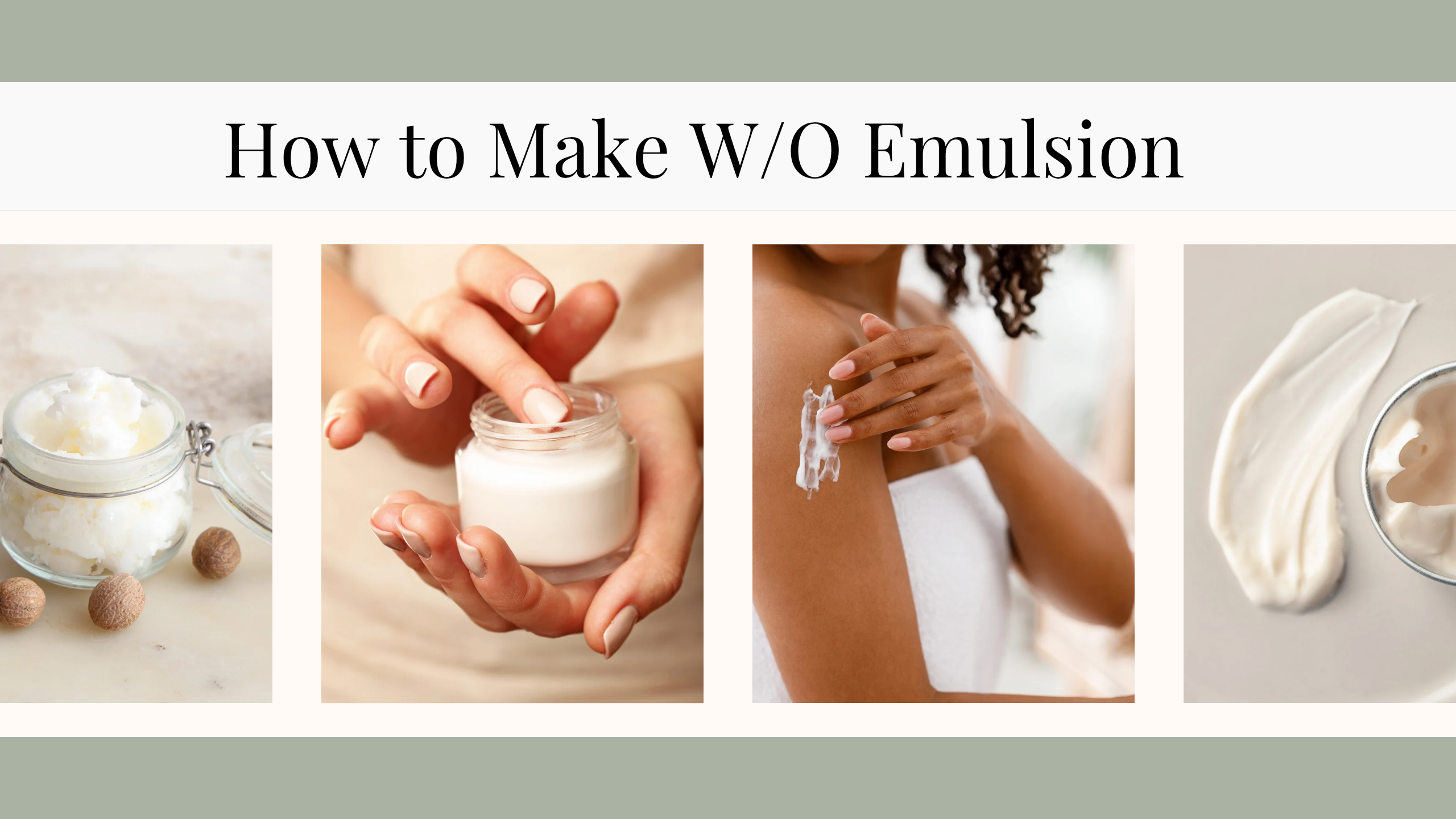 How to make water-in-oil emulsions for barrier creams